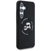 Karl Lagerfeld Silicone Double Heads And Circle MagSafe Samsung Galaxy S25 case black