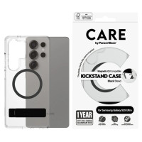 Panzerglass CARE by PanzerGlass Feature Black Kickstand & QI Case for Samsung Galaxy S25 Ultra - Transparent