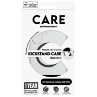 Panzerglass CARE by PanzerGlass Feature Black Kickstand & QI Case for Samsung Galaxy S25 Ultra - Transparent