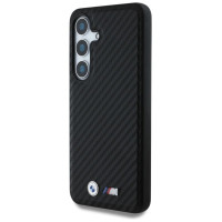 BMW Leather Carbon MagSafe Case for Samsung Galaxy S25 - Black