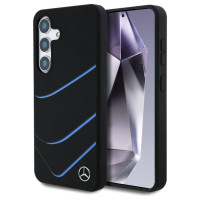 Mercedes Silicone Contrasted Curves MagSafe Case for Samsung Galaxy S25 - Black