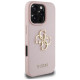 Guess Grained Big 4G Logo Small Classic Logo iPhone 16 Pro Max Case - Pink