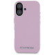 Karl Lagerfeld Saffiano Full Wrapped Elongated Metal Logo MagSafe iPhone 16 Case - Pink