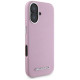 Karl Lagerfeld Saffiano Full Wrapped Elongated Metal Logo MagSafe iPhone 16 Case - Pink