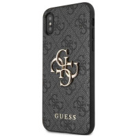 Guess 4G Big Metal Logo iPhone X/XS Case - Gray