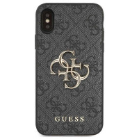 Guess 4G Big Metal Logo iPhone X/XS Case - Gray