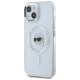 Karl Lagerfeld IML Metal Karl Head MagSafe Case for iPhone 15 Plus White