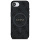 Guess PU Leather 4G Colored Ring Case with MagSafe for iPhone 16e - Black