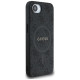 Guess PU Leather 4G Colored Ring Case with MagSafe for iPhone 16e - Black