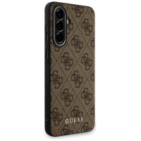 Guess 4G Metal Gold Logo Case for Samsung Galaxy A56 - Brown