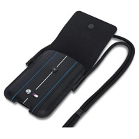 BMW Phone Pouch Blue Stripes Phone Bag - Black