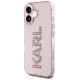 Karl Lagerfeld IML Rhinestones Logo iPhone 16 Case - Pink