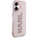 Karl Lagerfeld IML Rhinestones Logo iPhone 16 Case - Pink