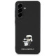Karl Lagerfeld Saffiano Case w/ K&C Metal Logo for Samsung Galaxy A36 - Black
