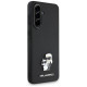 Karl Lagerfeld Saffiano Case w/ K&C Metal Logo for Samsung Galaxy A36 - Black