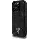 Guess Grained Hot Stamp Peony Triangle Logo MagSafe Case for iPhone 16 Pro Max - Black