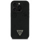 Guess Grained Hot Stamp Peony Triangle Logo MagSafe Case for iPhone 16 Pro Max - Black
