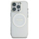 Guess IML Metal Colored Circle Classic Logo MagSafe case for iPhone 16 Pro - white