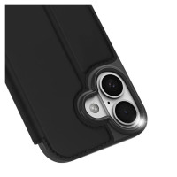 Dux Ducis Skin Pro iPhone 17 Case with Flip and Card Slot - Black