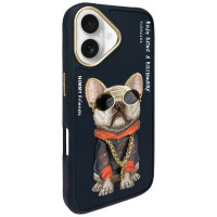 Nimmy Glasses Cool Dog iPhone 16 Case - Black
