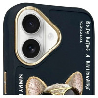 Nimmy Glasses Cool Dog iPhone 16 Case - Black