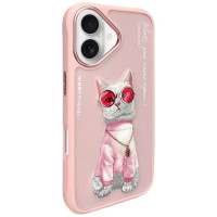 Nimmy Glasses Cool Cat iPhone 16 Case - Pink