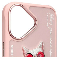 Nimmy Glasses Cool Cat iPhone 16 Case - Pink