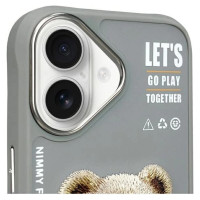 Nimmy Cool&Cute 2.0 Bear Case for iPhone 16 - Gray