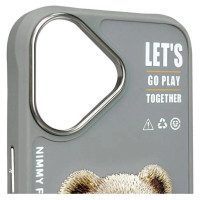Nimmy Cool&Cute 2.0 Bear Case for iPhone 16 - Gray