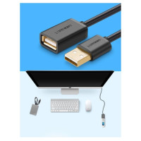Ugreen cable adapter USB (female) - USB (male) 2m black (10316)