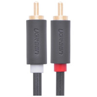 Ugreen AV104 10520 audio cable 2RCA (male) / 2RCA (male) 5m - gray
