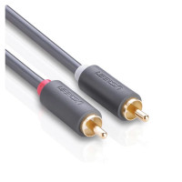 Ugreen AV104 10520 audio cable 2RCA (male) / 2RCA (male) 5m - gray