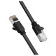 Ugreen Flat Cable Internet Network Cable Ethernet Patchcord RJ45 Cat 6 UTP 1000Mbps 1m Black (NW101 50184)