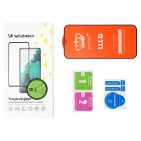 Wozinsky 2x Tempered Glass Full Glue Super Tough Screen Protector Full Coveraged with Frame Case Friendly for iPhone 12 Pro / iPhone 12 black