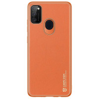 Dux Ducis Yolo elegant case made of soft TPU and PU leather for Samsung Galaxy M30s orange