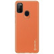 Dux Ducis Yolo elegant case made of soft TPU and PU leather for Samsung Galaxy M30s orange