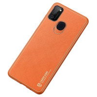 Dux Ducis Yolo elegant case made of soft TPU and PU leather for Samsung Galaxy M30s orange