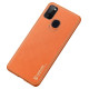 Dux Ducis Yolo elegant case made of soft TPU and PU leather for Samsung Galaxy M30s orange