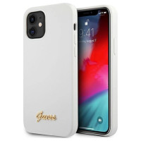 Guess GUHCP12SLSLMGWH iPhone 12 mini 5.4" white/white hardcase Metal Logo Script