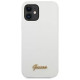 Guess GUHCP12SLSLMGWH iPhone 12 mini 5.4" white/white hardcase Metal Logo Script