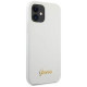 Guess GUHCP12SLSLMGWH iPhone 12 mini 5.4" white/white hardcase Metal Logo Script
