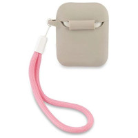 Guess GUACA2LSVSGP AirPods cover gray pink/grey pink Silicone Vintage