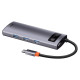 Baseus Metal Gleam Series 5-in-1 Multifunctional HUB USB Type C - USB Type C Power Delivery 100 W / HDMI 4K 30 Hz / 3x USB 3.2 Gen 1 (CAHUB-CX0G)