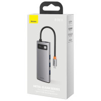 Baseus Metal Gleam Series 5-in-1 Multifunctional HUB USB Type C - USB Type C Power Delivery 100 W / HDMI 4K 30 Hz / 3x USB 3.2 Gen 1 (CAHUB-CX0G)