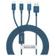 Baseus Superior 3in1 USB cable - Lightning / USB Type C / micro USB 3.5 A 1.5 m blue (CAMLTYS-03)