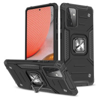 Wozinsky Ring Armor Case Kickstand Tough Rugged Cover for Samsung Galaxy A72 4G black