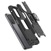 Wozinsky Ring Armor Case Kickstand Tough Rugged Cover for Samsung Galaxy A72 4G black