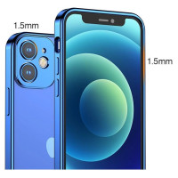 Joyroom New Beauty Series ultra thin case with electroplated frame for iPhone 12 Pro dark-blue (JR-BP743)