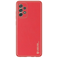 Dux Ducis Yolo elegant case made of soft TPU and PU leather for Samsung Galaxy A72 4G red