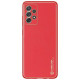 Dux Ducis Yolo elegant case made of soft TPU and PU leather for Samsung Galaxy A72 4G red